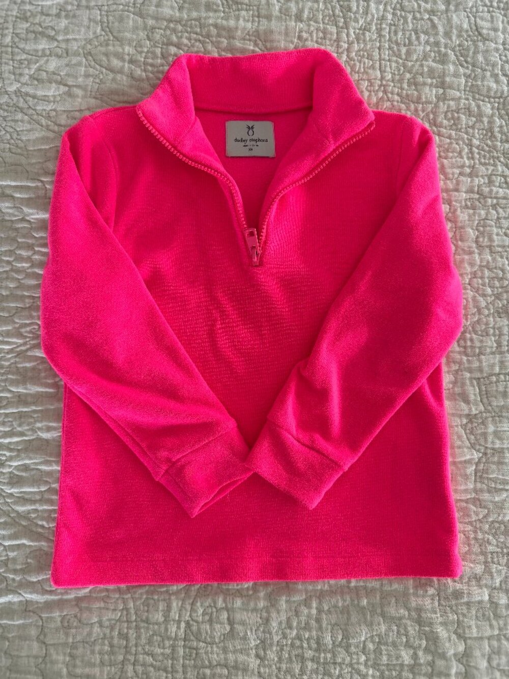 Dudley Stephens Kids Vello Fleece Windabout Pullover (Hot Pink) - Size XS 6